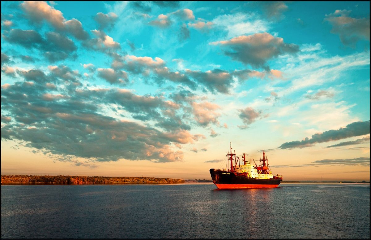 im Hafen von Archangelsk ...