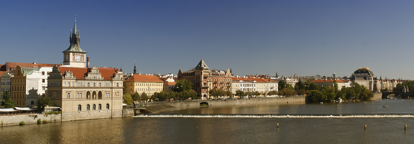 Blick von der Karlsbrücke in Prag