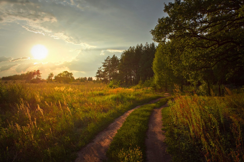 Sonnenuntergang vor dem Sturm