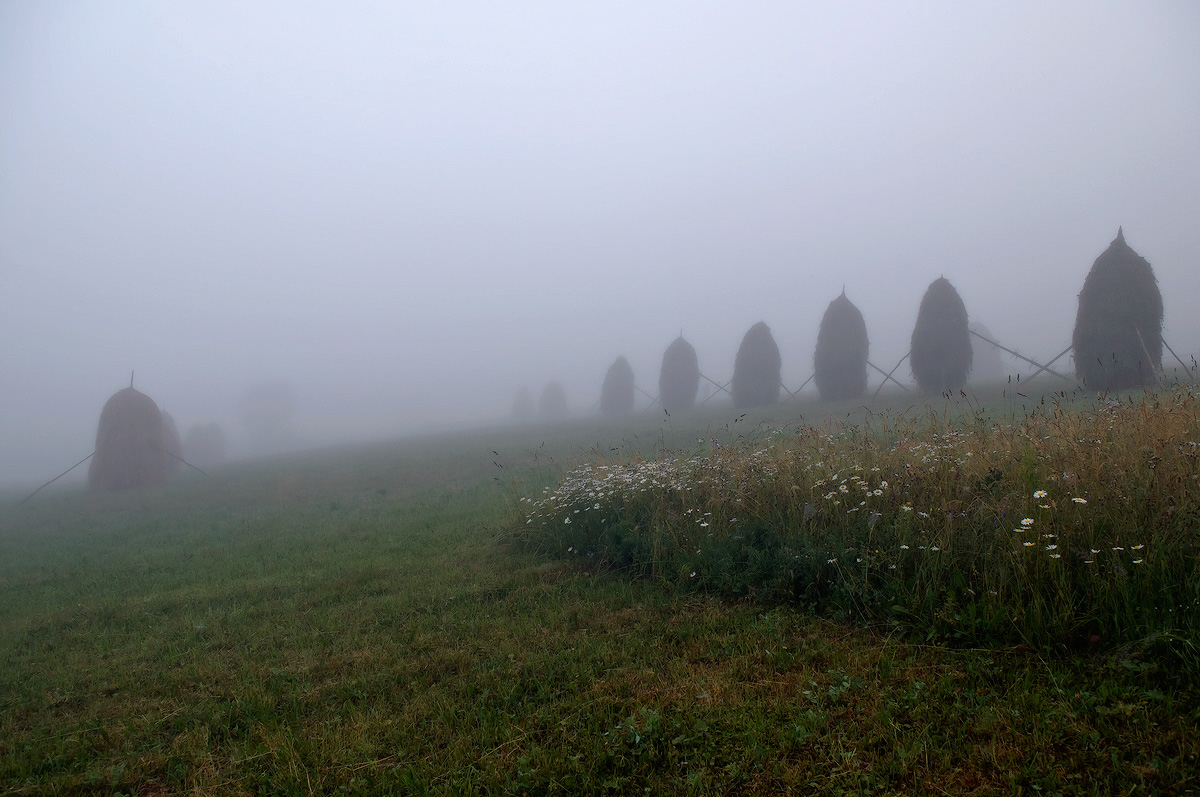 Stozhkov im Nebel, wie ein Schiff ...