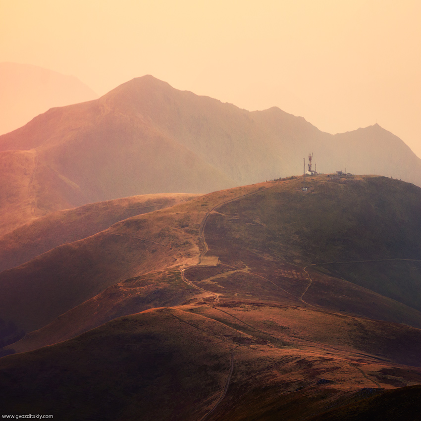 Borzhava im Abendlicht
