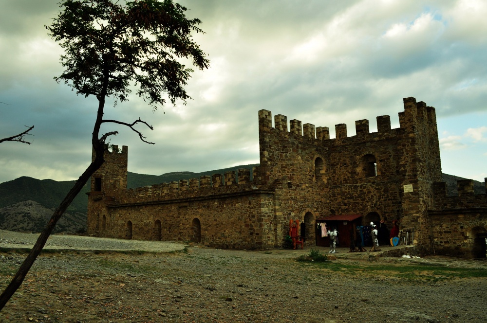 An der Wand der Festung Genuezkoy