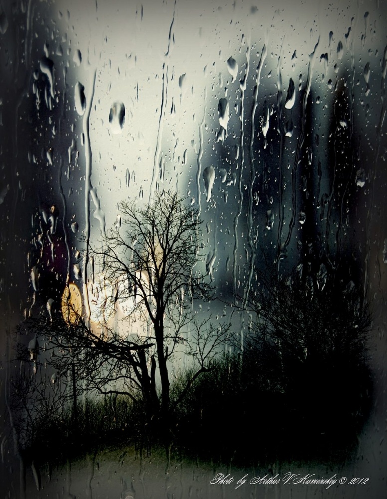 Autumn rainy graphic arts