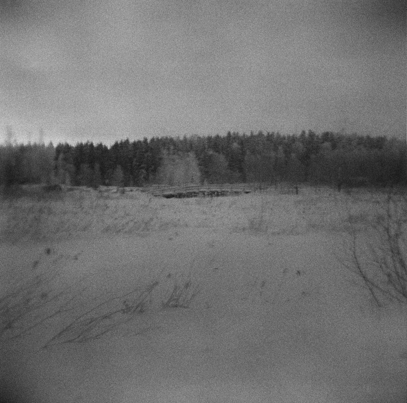 Auf der flachen Landschaft