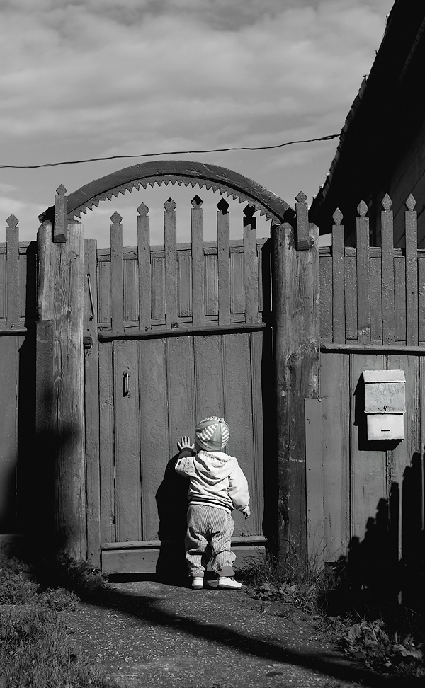 Hier sind die ... ging für einen Spaziergang.