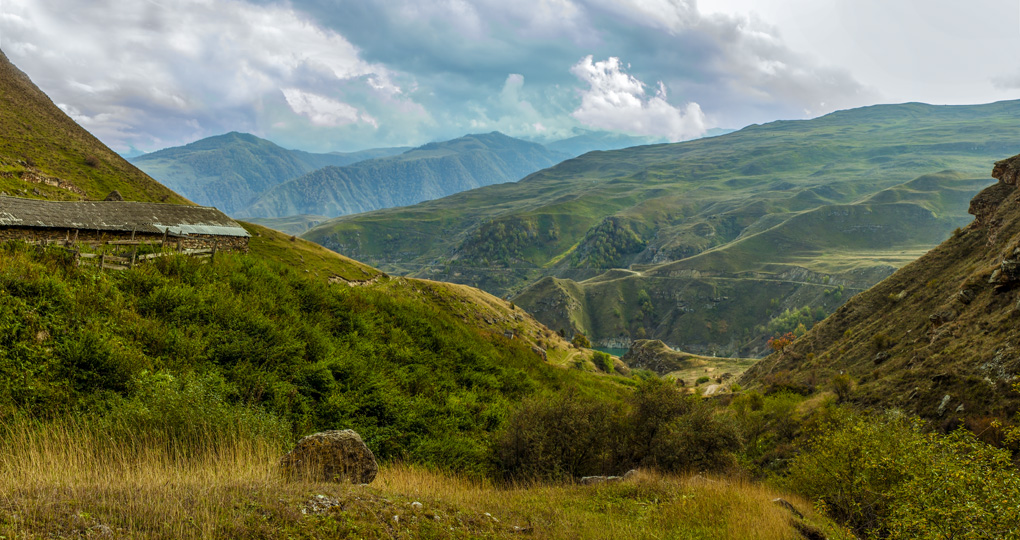 Landschaft mit Hürden.