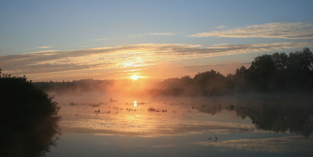 Im Spiegel des Flusses.