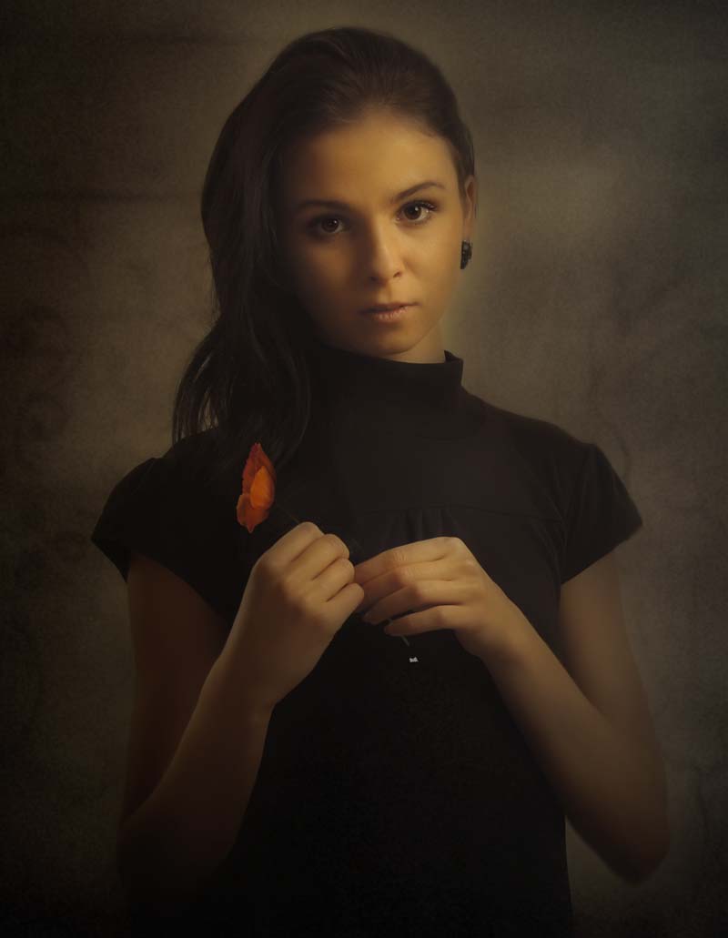 Portrait with koasnym Blume.