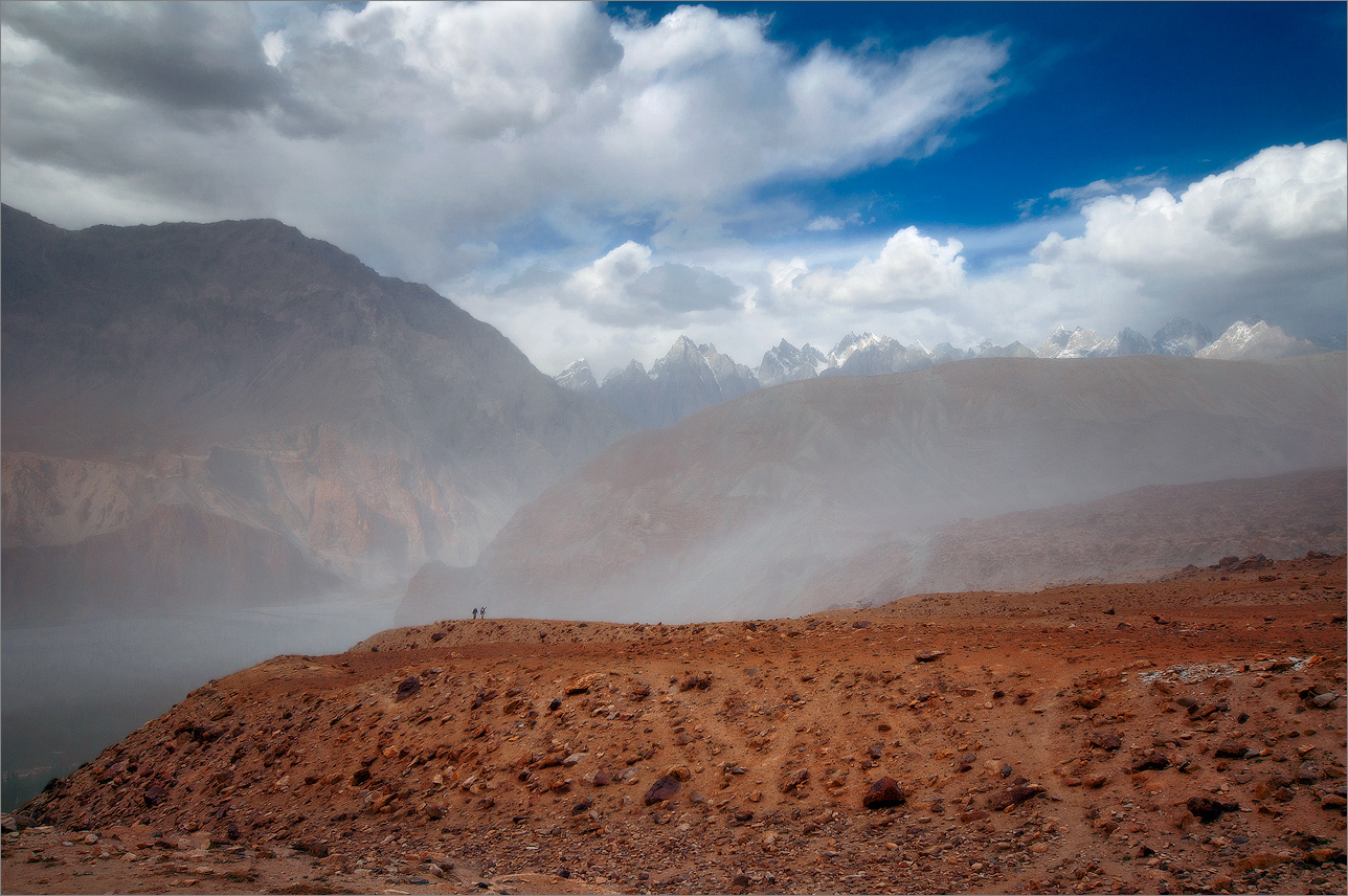 In einer staubigen Sturm
