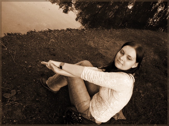 * Auf der Bank saß ich und dachte *