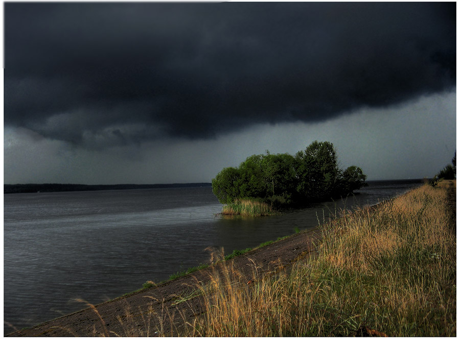 Eine Minute vor dem regen