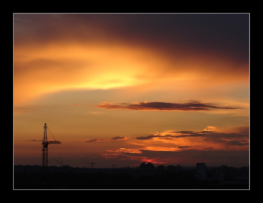 Stadt Sonnenuntergang