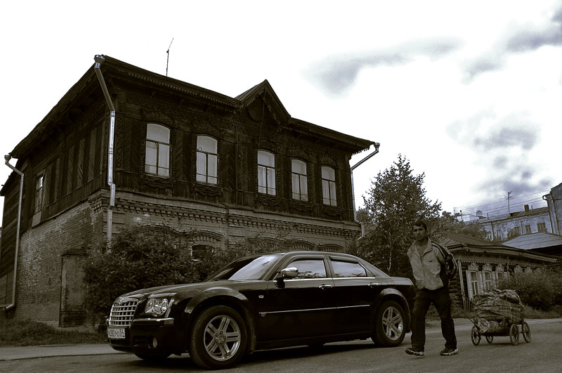 auf den Straßen von Nowosibirsk