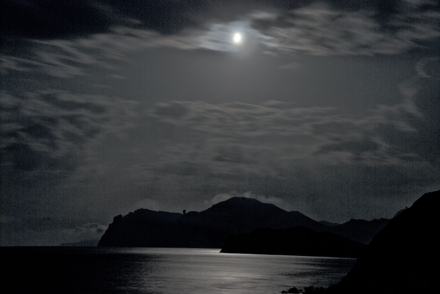 Nacht in der ruhigen Bucht "