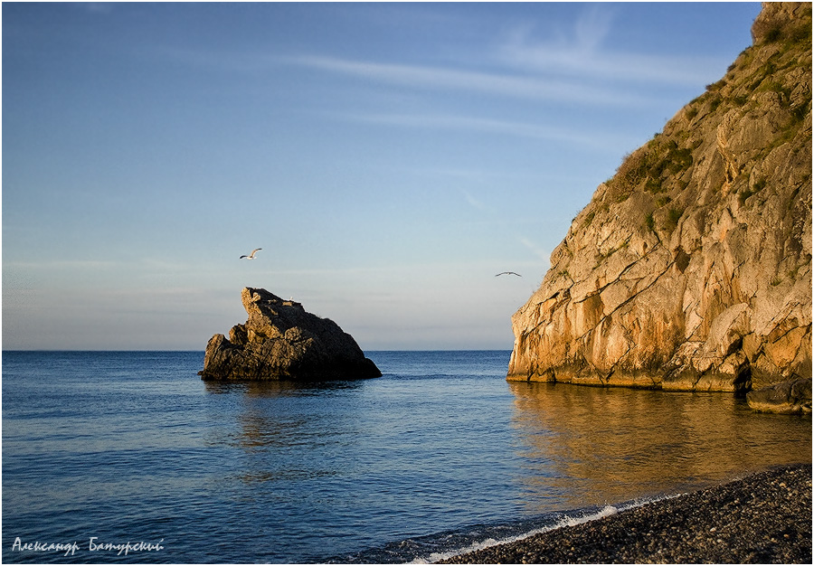 Bei Sonnenaufgang des Tages