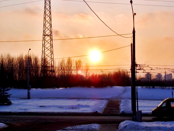 Winter Sonnenuntergang