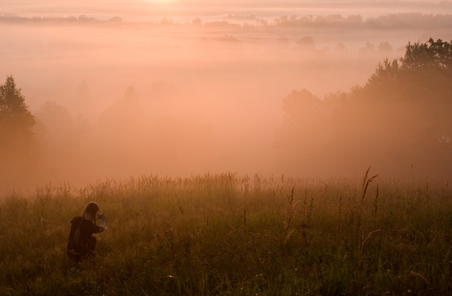 an der Grenze zwischen Schlaf und Wachen