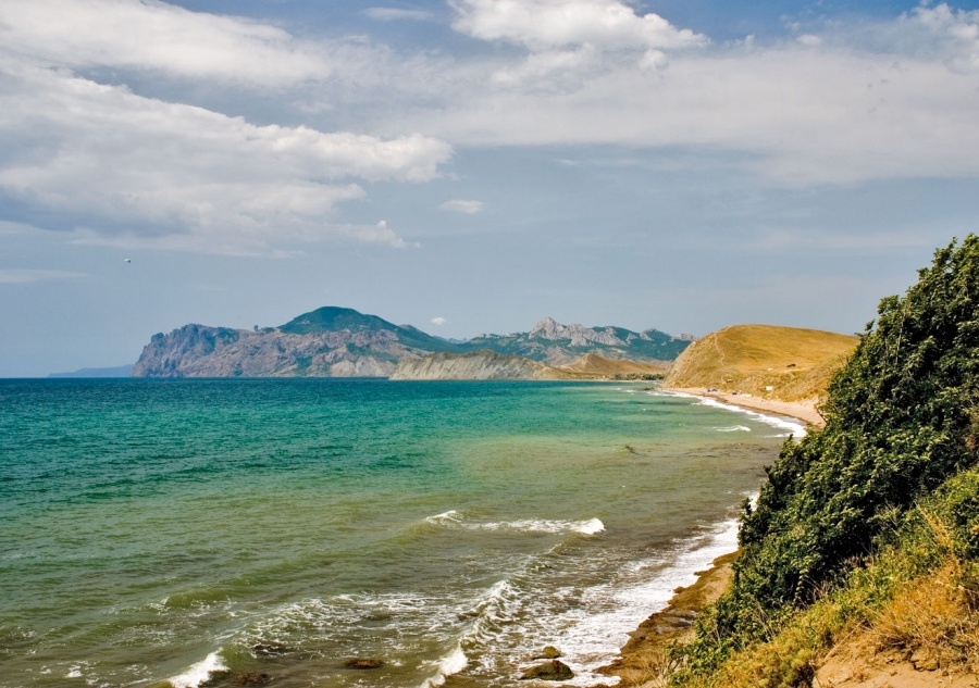 Krim. Eine ruhige Bucht.