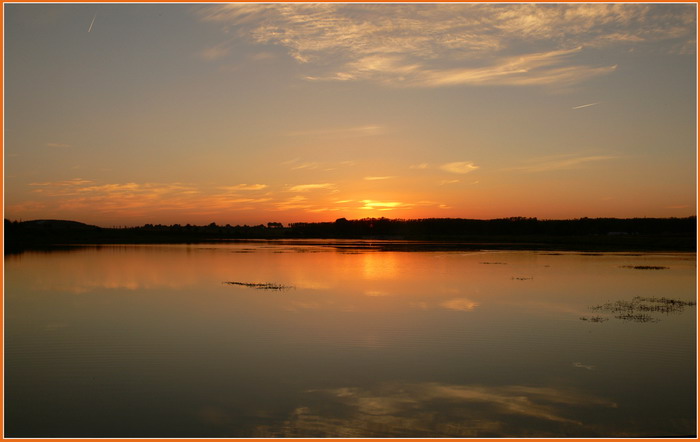 Sonnenuntergang über der Moskauer Ringautobahn (Option 2)