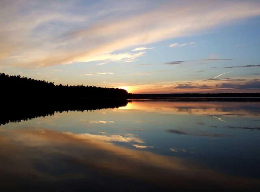 Gespiegelte Sonnenuntergang 1