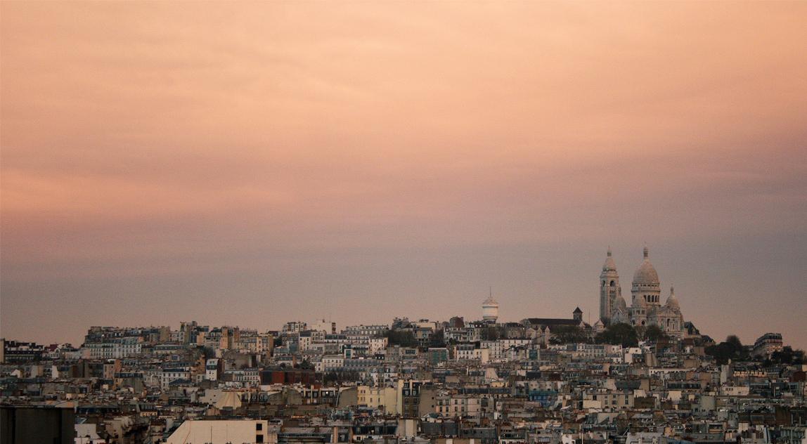 Abend Blick auf die Sacre-Re