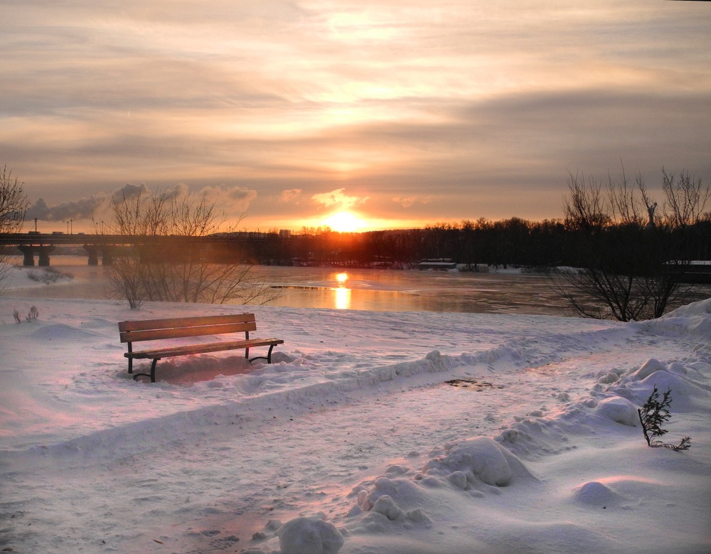 Winter Sonnenuntergang