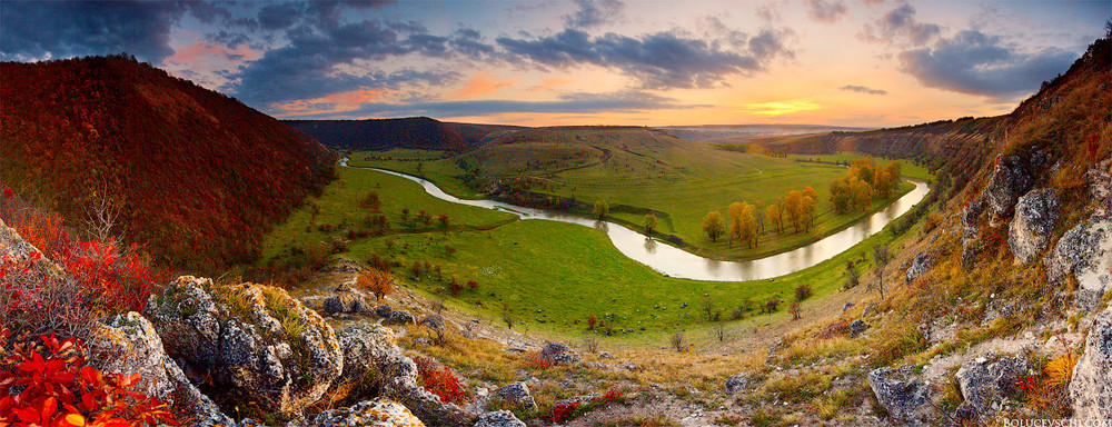 Herbst in einer ruhigen, gemütlichen Ecke Moldau