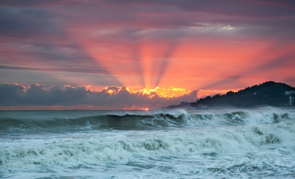 Stürmischer Sonnenuntergang