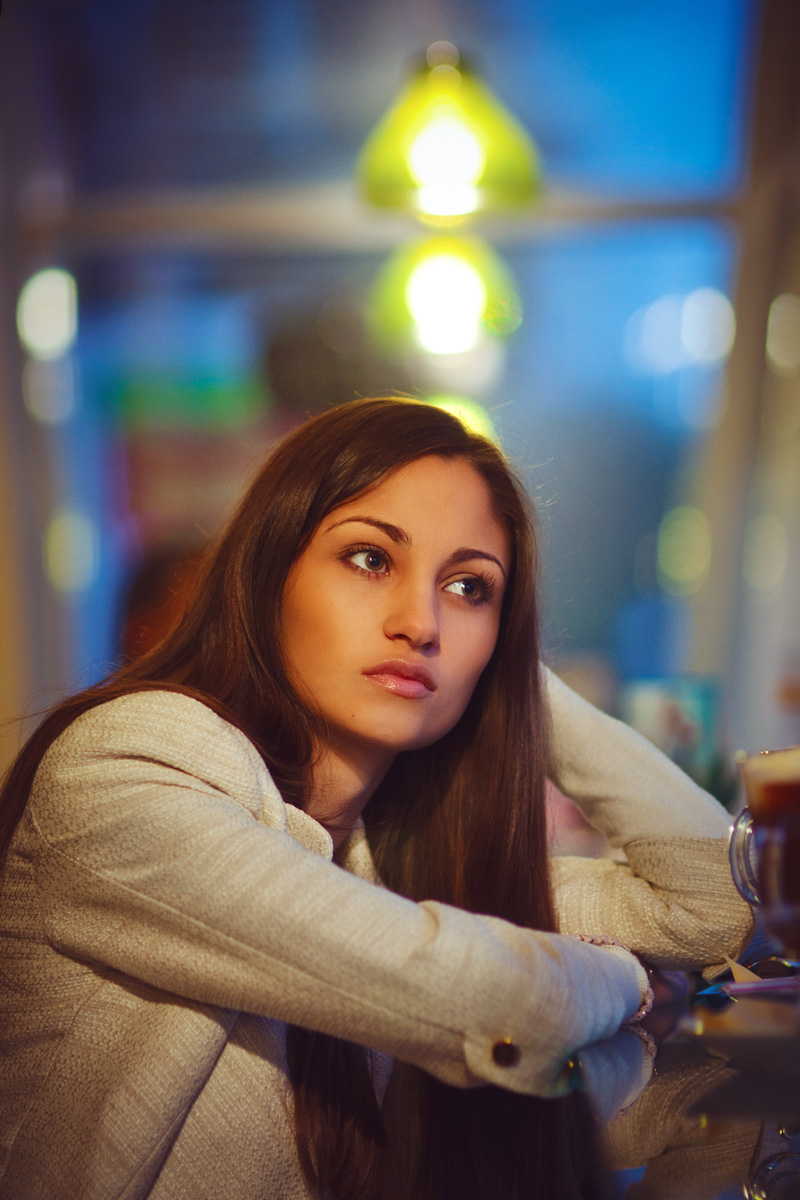 Abend in einem Café ...