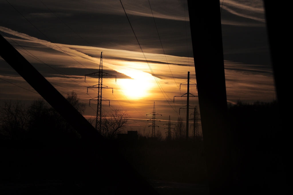 Sonnenuntergang im Winter