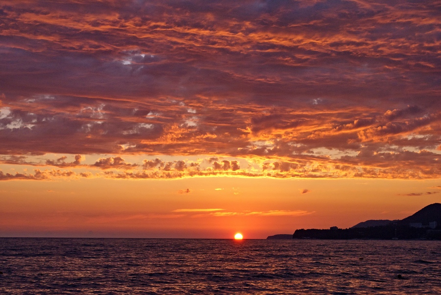 lila Sonnenuntergang