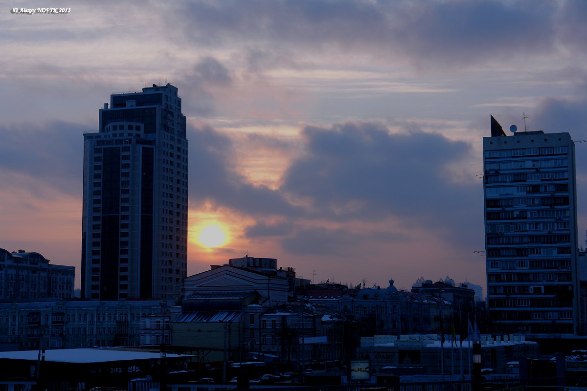 Киевские прогулки.  Закат