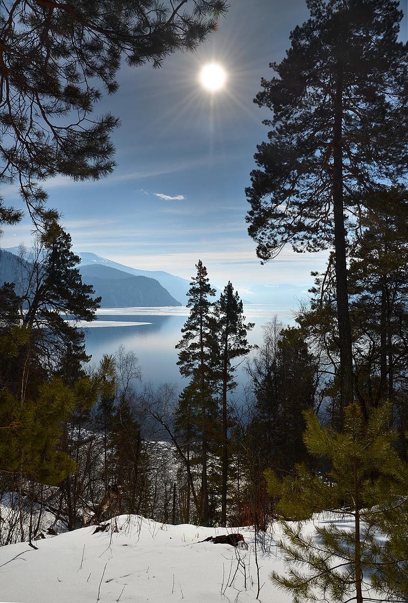 Februarsonne Teles See