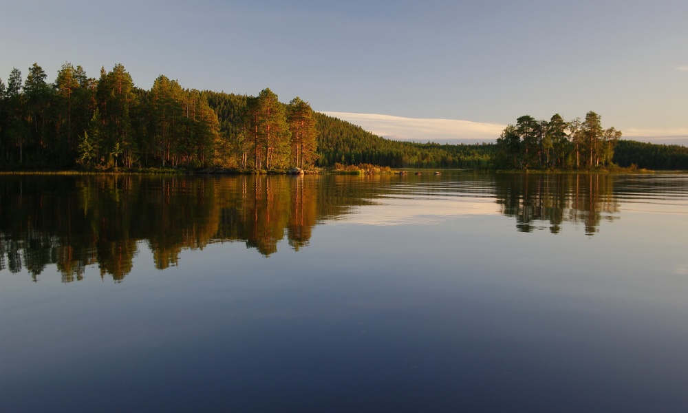 Tumas See, Windstille.