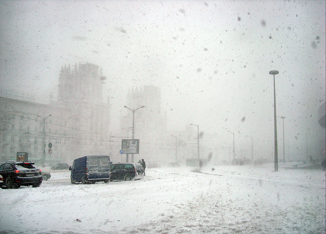Minsk. Blizzard.