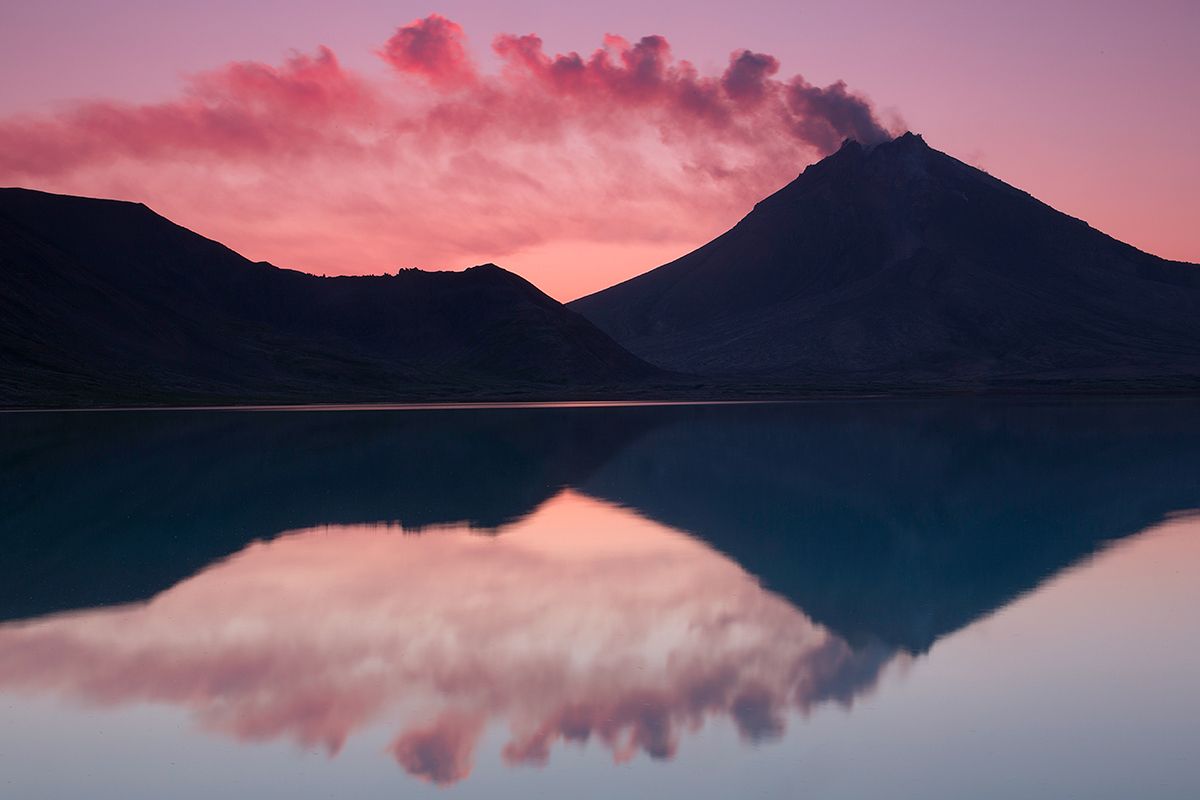 Kizimen bei Sonnenuntergang
