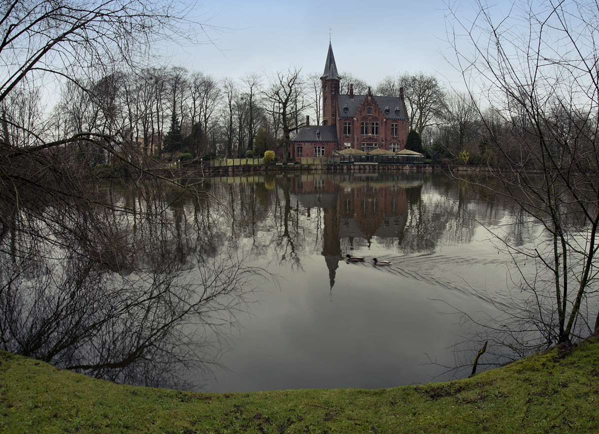 im herzoglichen Park schwarzen Teich ...