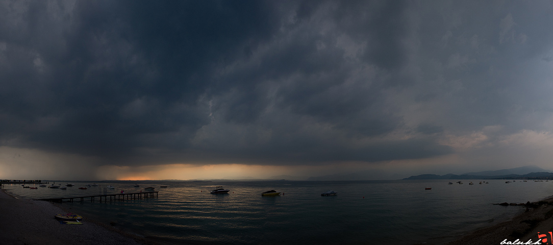 Sturm über dem Gardasee