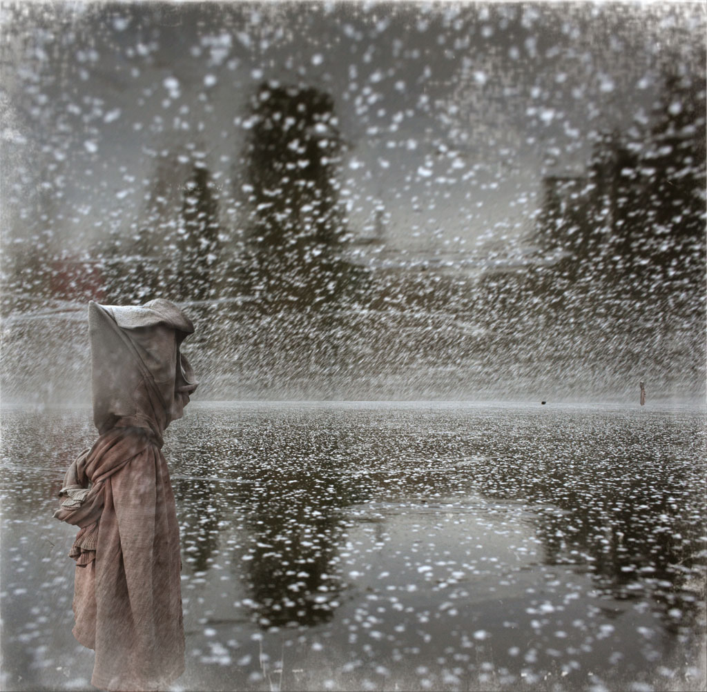 Listening to the snow ...