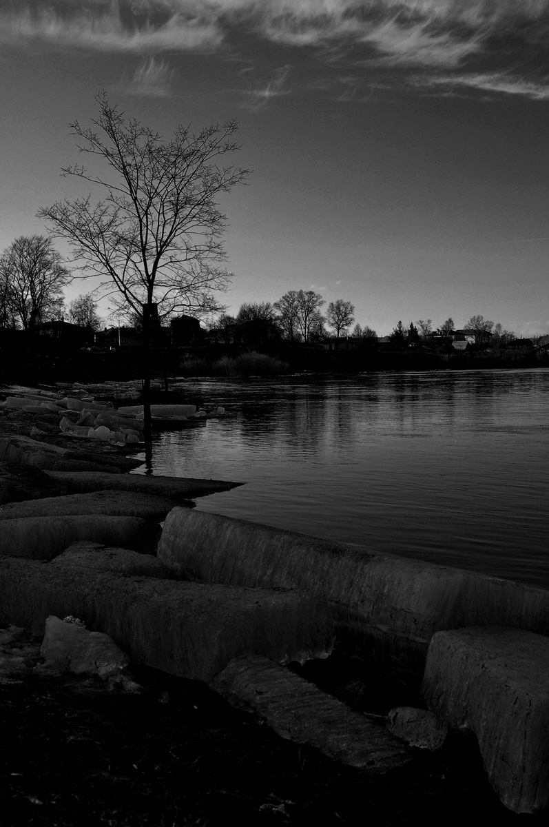 Die Überreste des Eises