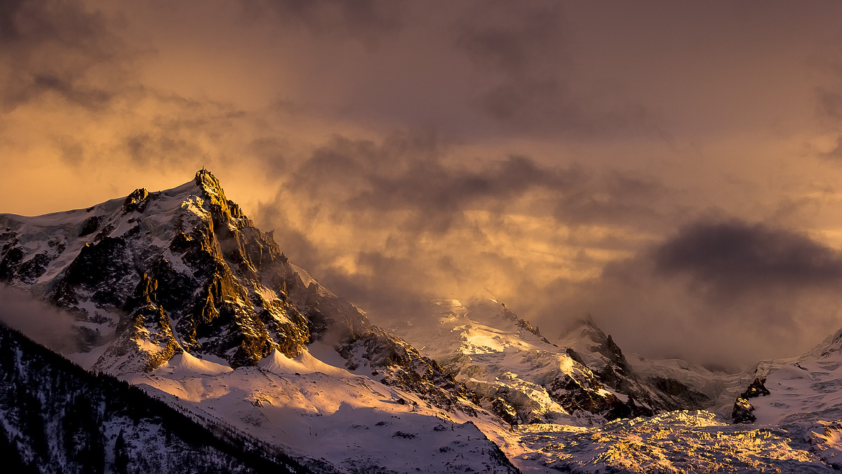 Sonnenuntergang in Chamonix