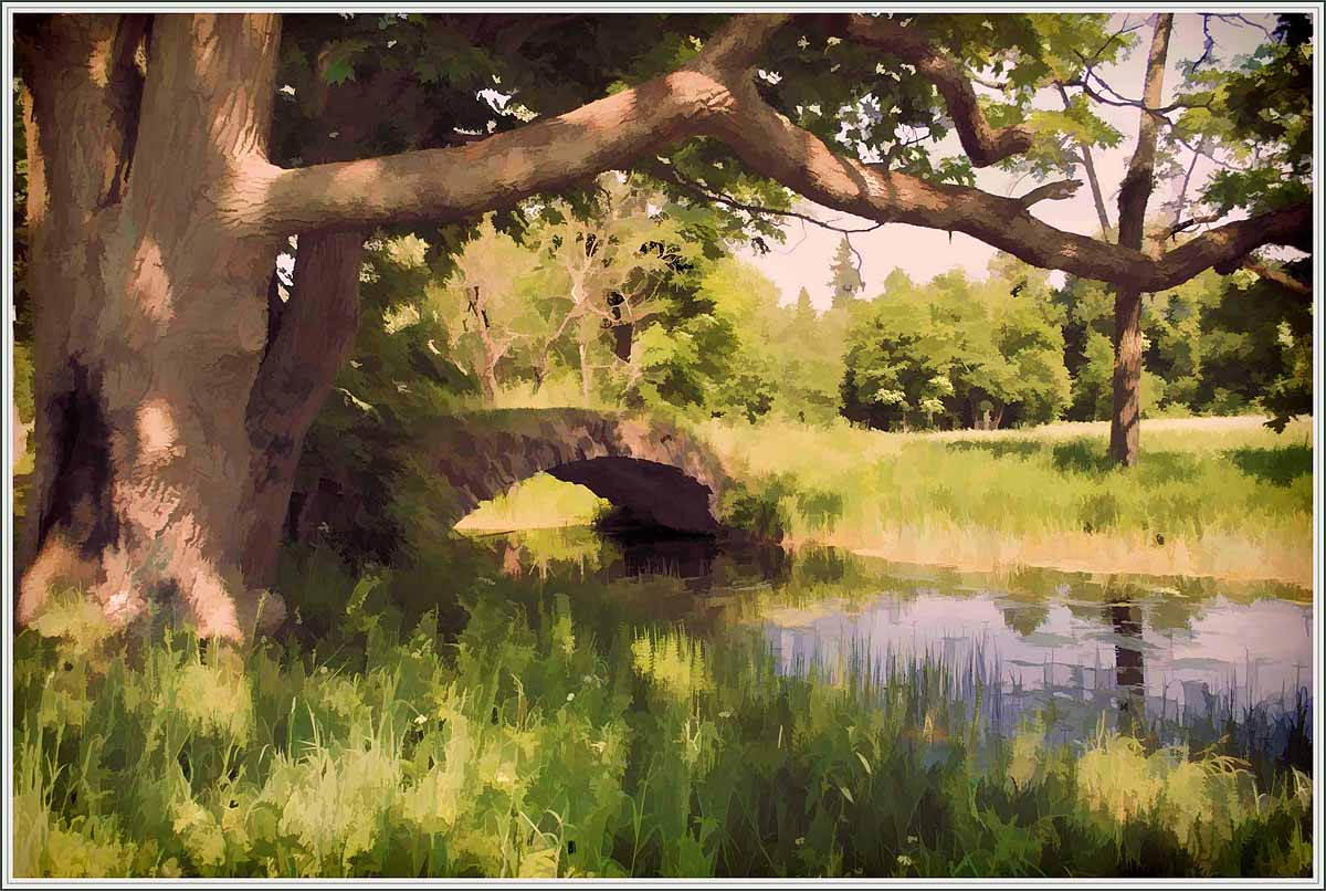 Alte Eiche und die alte Brücke