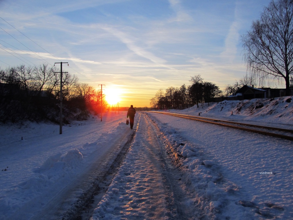 Der Mann auf den Sonnenuntergang