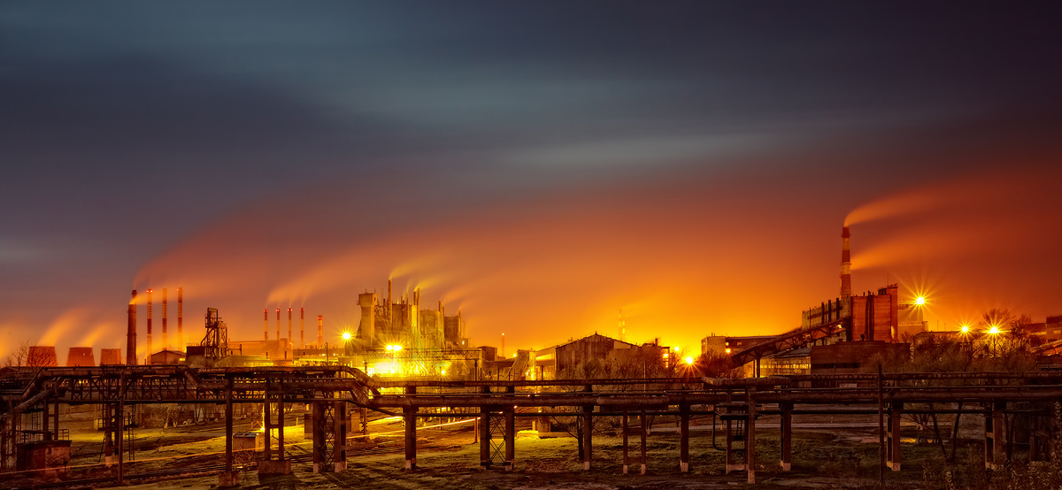 Fabrik für die Färbung der Wolken