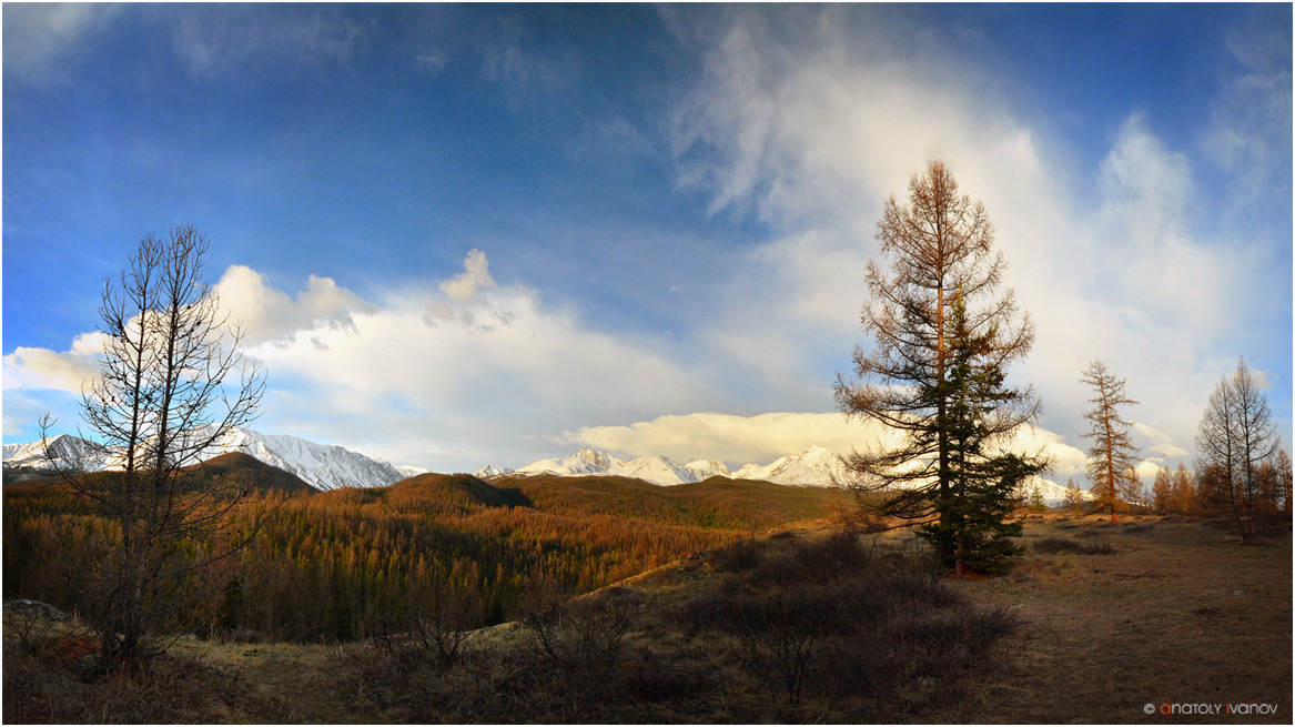 Mai morgens in der Altai-Gebirge