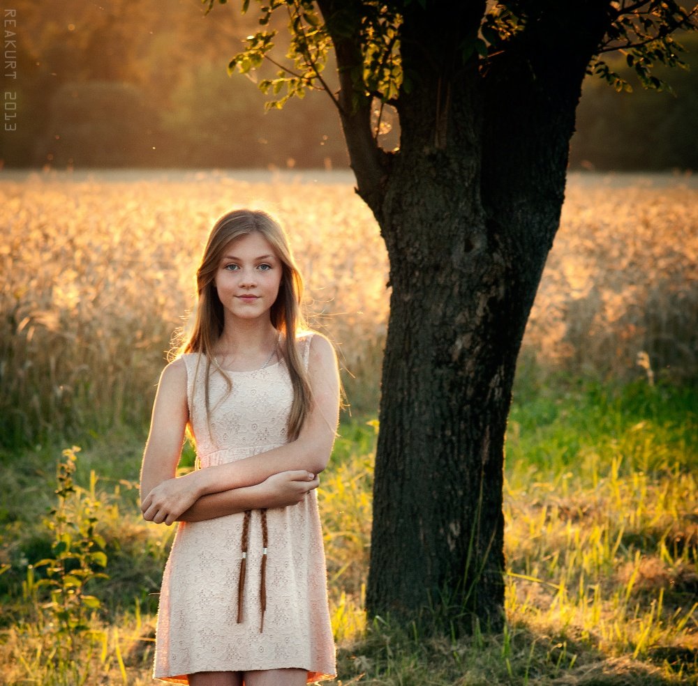 in den Sonnenuntergang