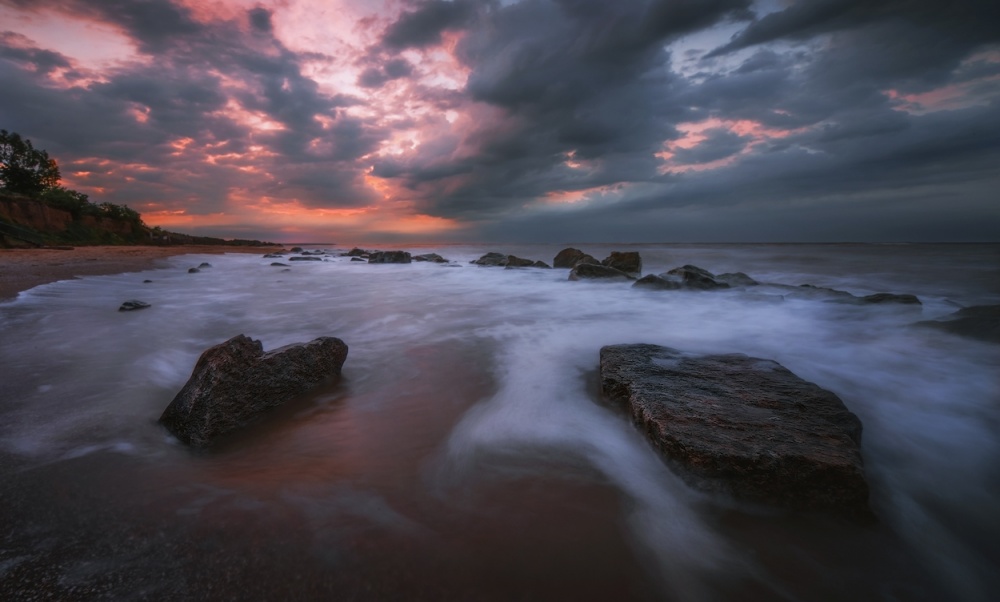 Atmen Sie im Asowschen Morgengrauen