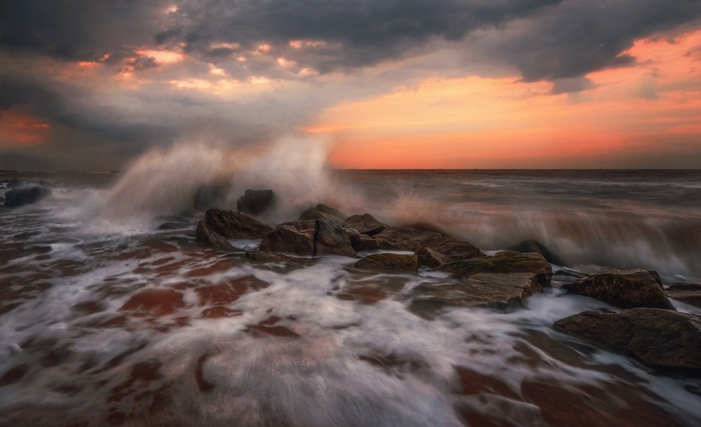 Gehen Sie in der Morgendämmerung