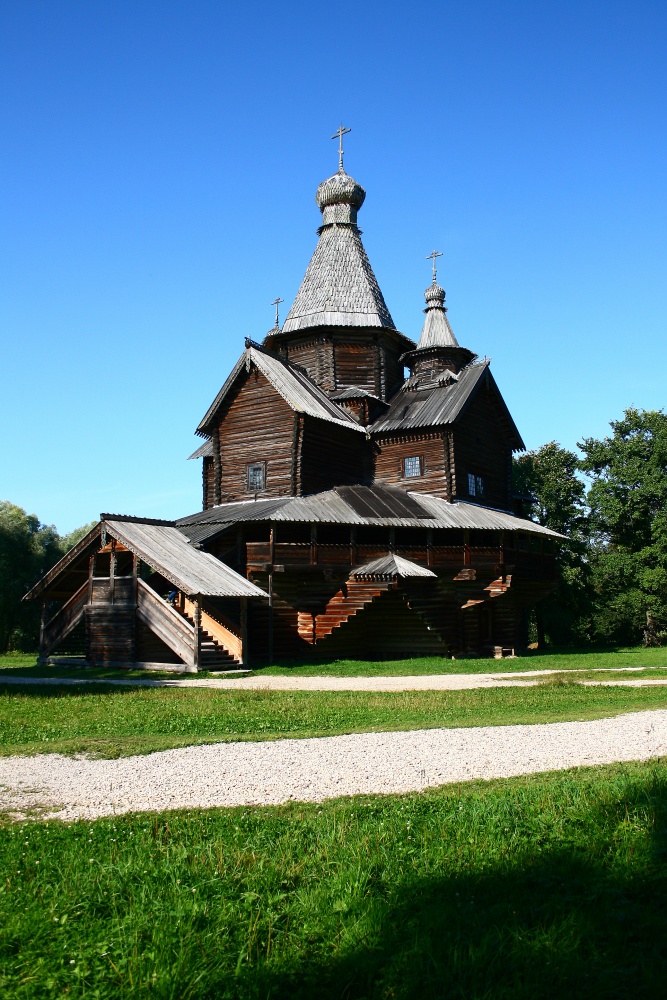 Das Museum der Holzarchitektur Vitoslavlitsy.