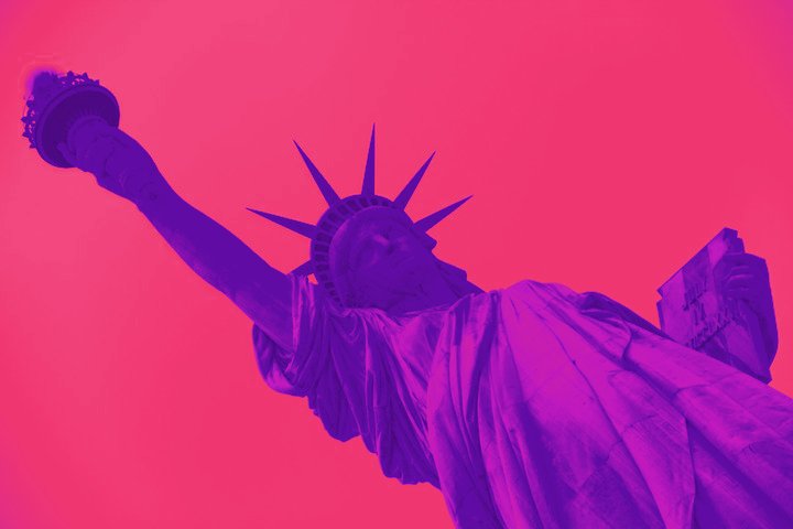 Freiheit mit verbundenen Augen